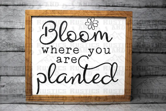 Bloom Where You Are Planted Sign Signs